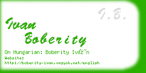 ivan boberity business card